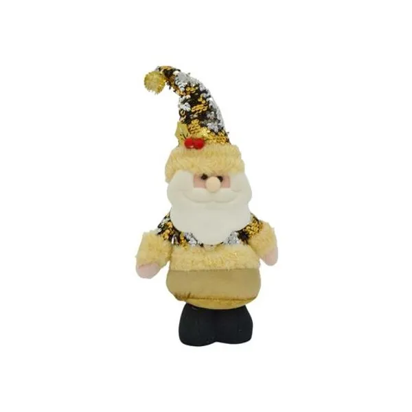 Papá noel de tela traje lentejuelas 17x39 cm x1