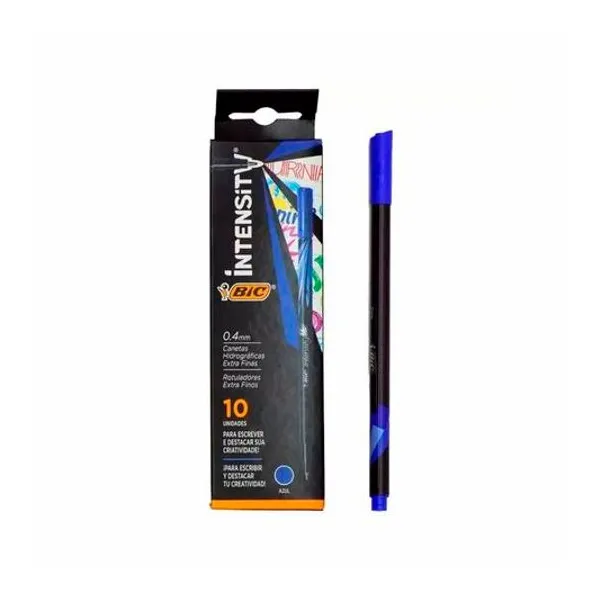 Microfibra intensity 0.4 mm azul caja x10 BIC