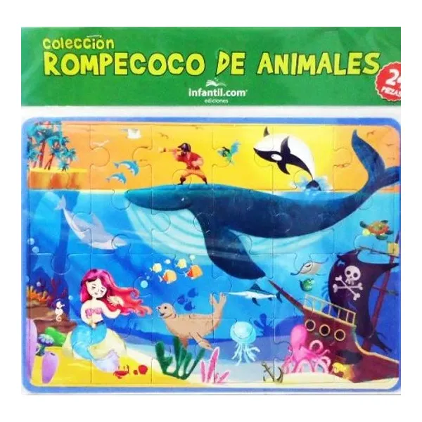 Animales marinos. rompecoco de animales 24 piezas