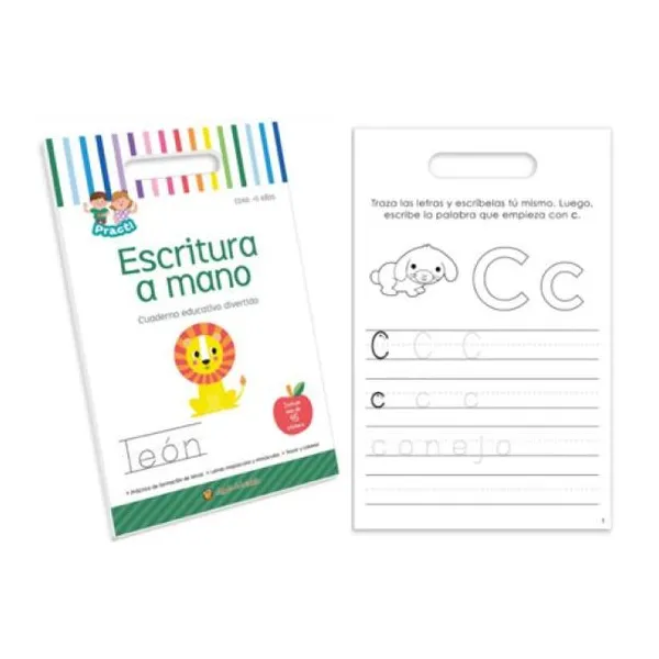 Escritura a mano practi cuaderno educativo divertido