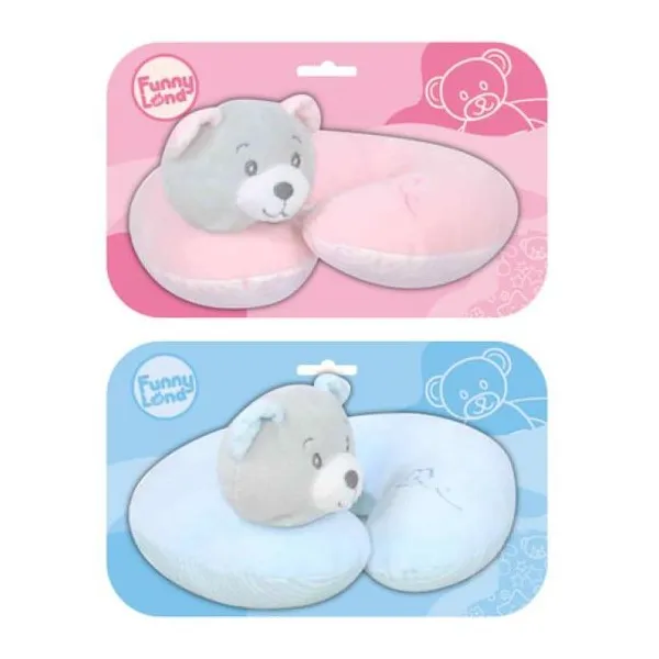 Cuellito plush oso rosa y celeste 18 cm 6/42