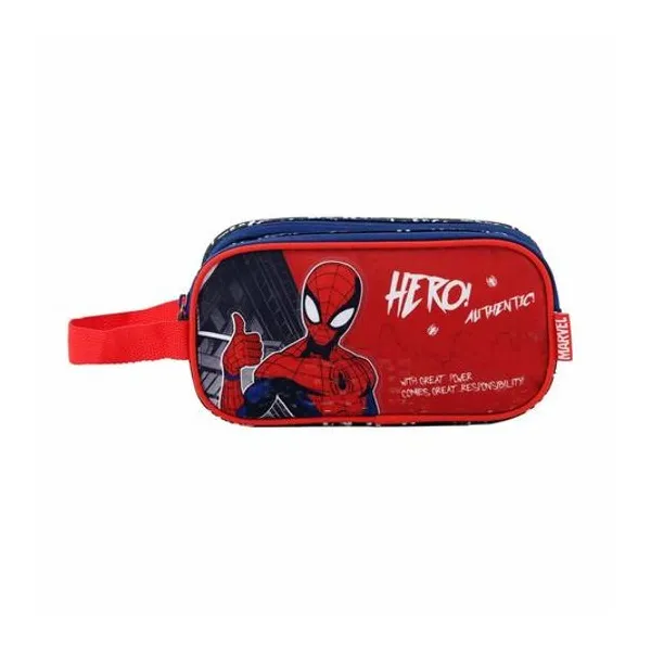 Cartuchera 2 cierres Spiderman 23x12x7.5 cm lsyd