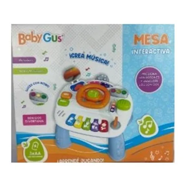 Mesa con volante interactivo con luz y sonido 30 x9 x27 cm