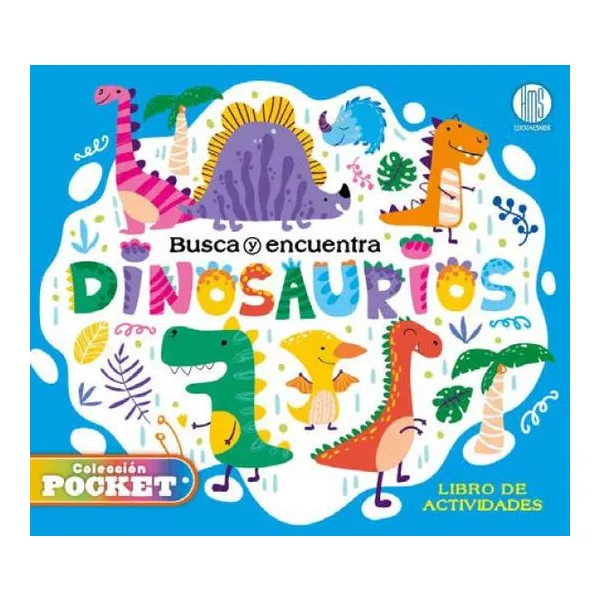 Busca y encuentra dinosaurios. pocket. 24 pag.