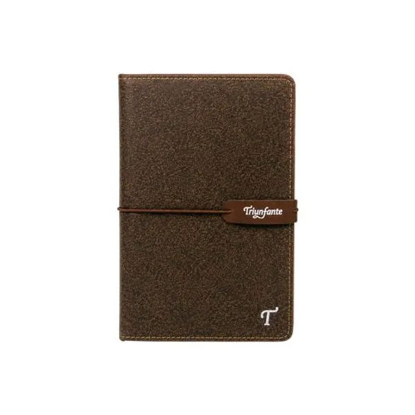 Cuaderno 13.5x21.5 cm rayado 80 hojas café Triunfante