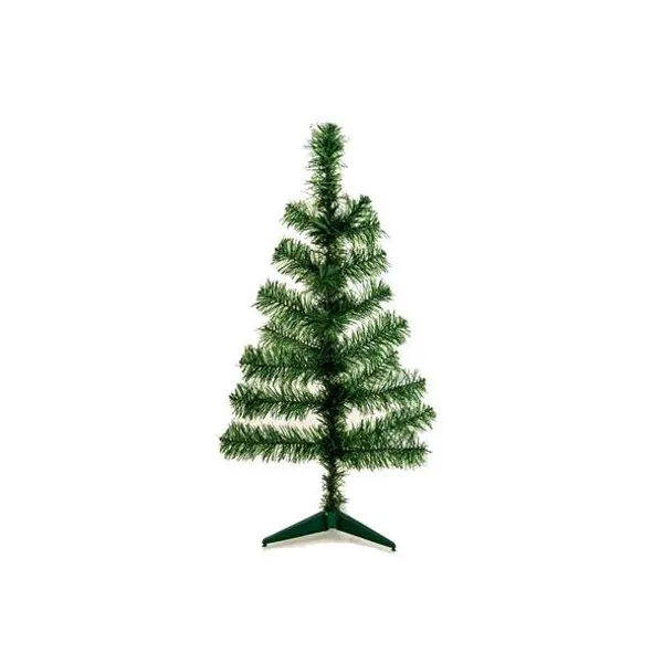 Árbol de navidad economico 45 cm verde pie plástico