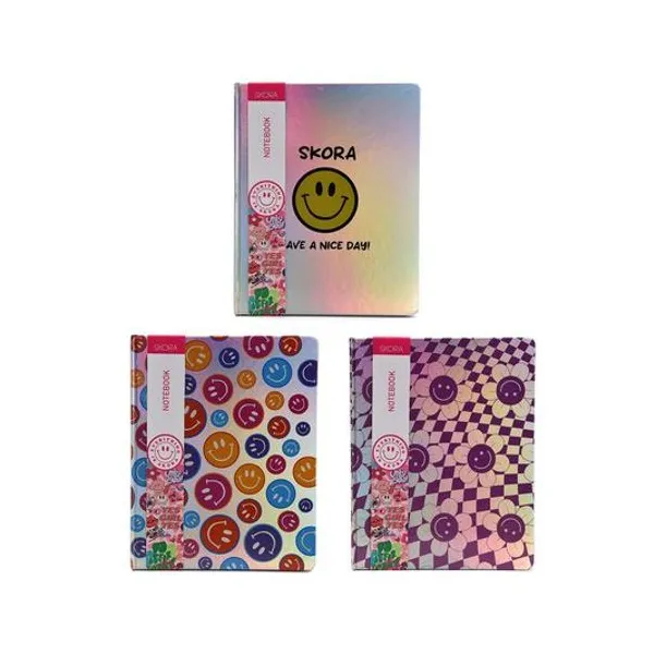 Cuaderno 20x25 cm rayado 80h tapa dura x unidad modelo surtido. Skora