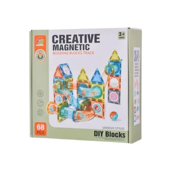 Juego bloques magneticos 76 pcs 29x23x7.5 cm en caja