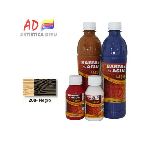 Barniz ad al agua lasur 100 ml200- negro