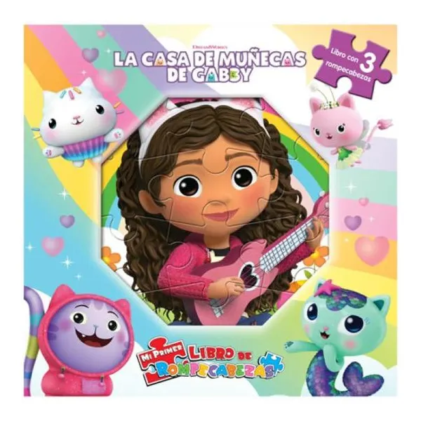 Mi primer libro de rompecabezas: la casa de muñecas de gabby 25 25 cm
