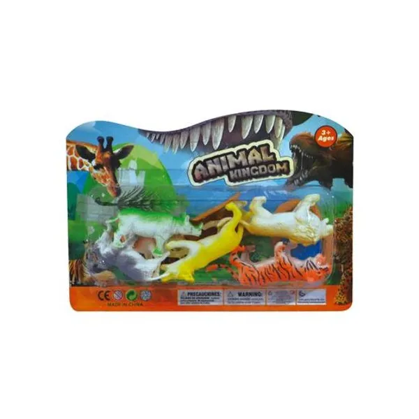 Set de animales de selva 8pzs en blister 22x15.5 cm