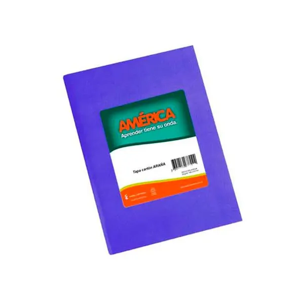 Cuaderno tapa dura América forr.x 42 hs.ray.lila