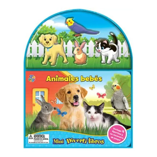 Divertilibros mini animales bebés 23 18 cm