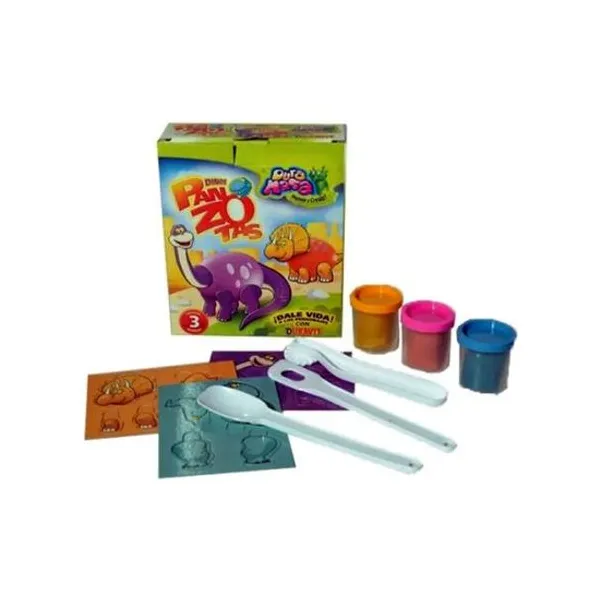 Masas panzotas dinos x3 potes 17x20x5,5 cm Duravit