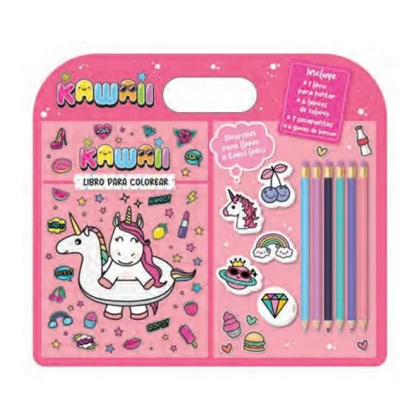 Diviertete pintando kawaii pretty valija con accesorios