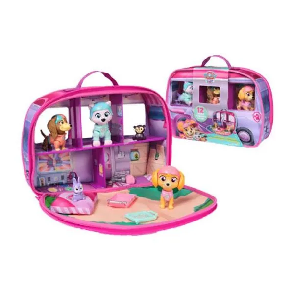 Paw Patrol camper set de valija de tela con manija para llevar.inc 3 cachorros
