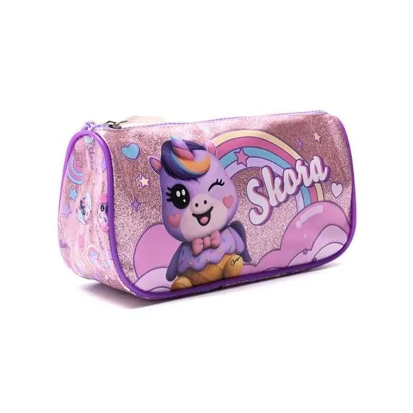 Cartuchera 1 cierre kawaii unicornio helado 20x10x6.5 cm Skora