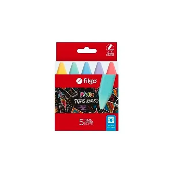 Tizas jumbo pastel Pinto caja x5 unidades Filgo - chkj-e