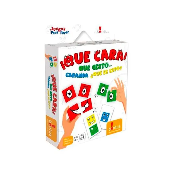 Juego de cartas que cara! en caja 13.5x18.5 cm