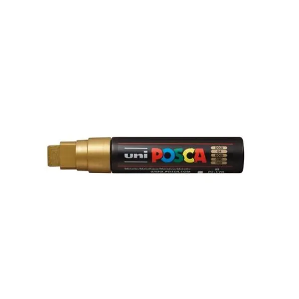 Marcador Uni posca al agua para cuadrada oro