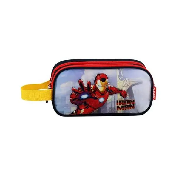 Cartuchera 2 cierres iron man 22x11x7 cm lsyd