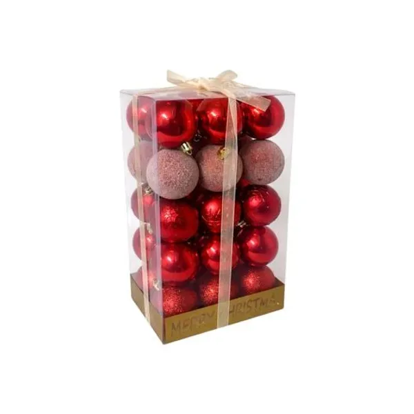 Borlas variadas rojas 4 cm caja x30