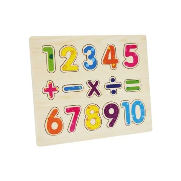 Juego encastre cuentas de madera 30x22x1 cm