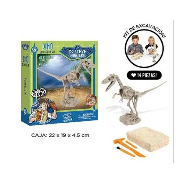 Dino excavation kit - velociraptor skeleton