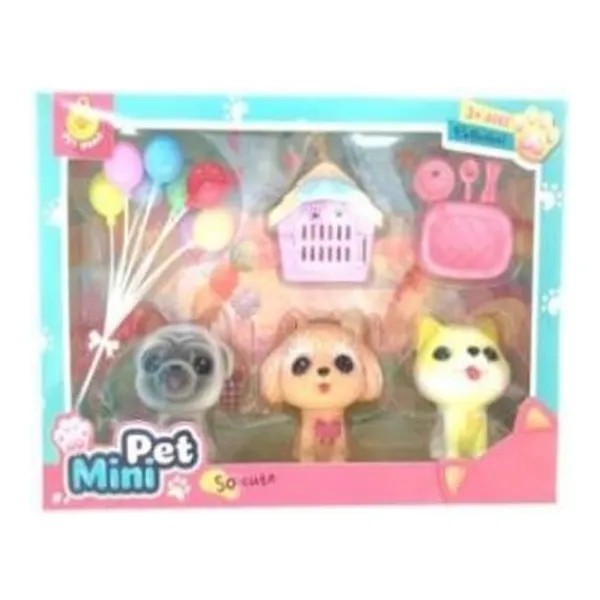 Set mini mascotas con accesorios