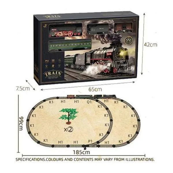Tren de pasajeros y cargas usb-humo-luz 5,80mt