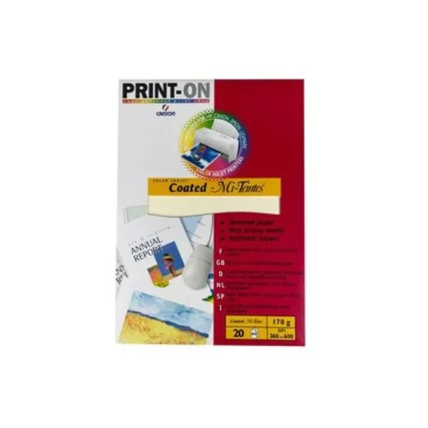 Papel Canson mi teintes couche a4 170 grsx 20 hs.crema