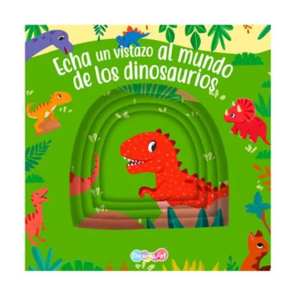 Libro cuentos. echa un vistazo a los dinosaurios.