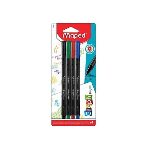 Microfibra graph peps 0.4 mm clasicas x4 Maped