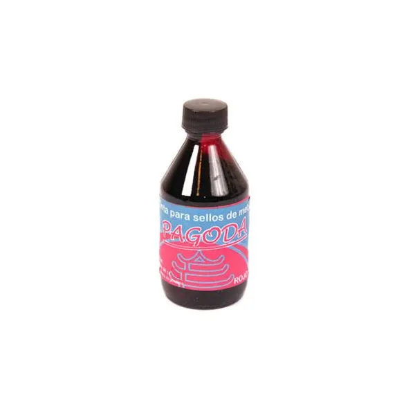 Tinta pagoda para sellos de metal indeleble x120 cc. rojo