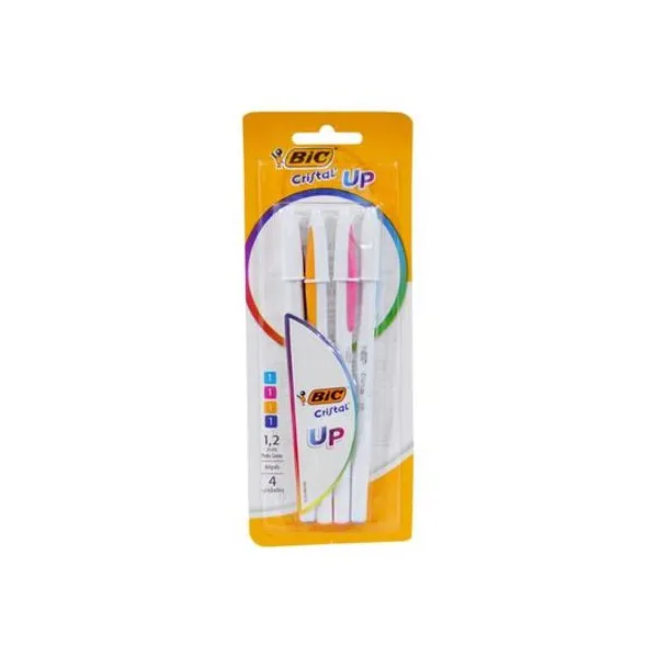 Bolígrafo cristal up 1.2 mm surtido x4 BIC