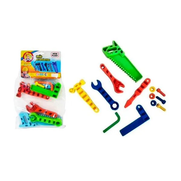 Set de herramientas 13 piezas en bolsa 21x34 cm new plast