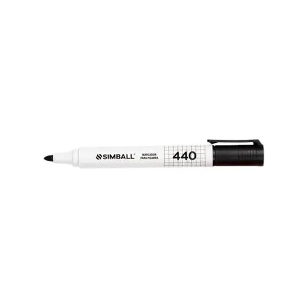 Marcador para pizarra 440 negro caja x12 unidades Simball