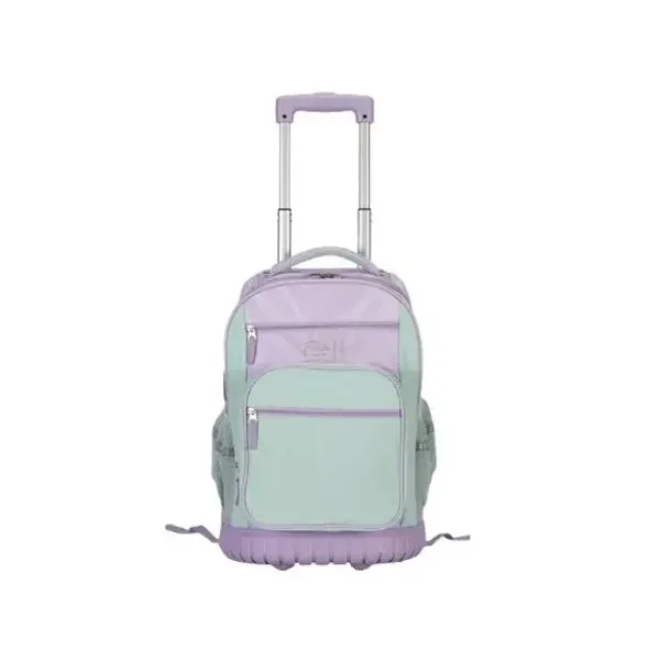 Mochila con carro 18.5" elf n.° 6462a combinada lila-verde agua