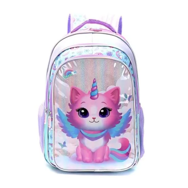 Mochila 18" espalda rainbow caticornio Skora