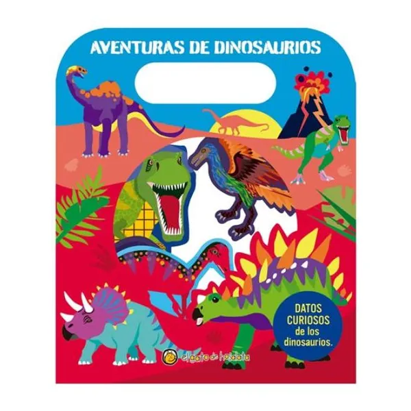 Descubro en valijita- aventuras de dinosaurios 21 18 cm