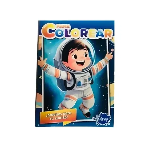 Libro inkdrop para colorear space kids