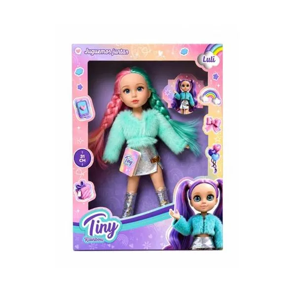 Muñeca Tiny doll fashion 31 cm en caja con visor 26x32x7 cm modelos surtidos