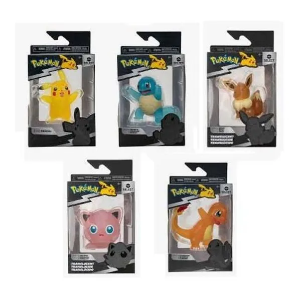Pokémon -select battle figures- figuras de 3"/7,62 cm translucidas surtido