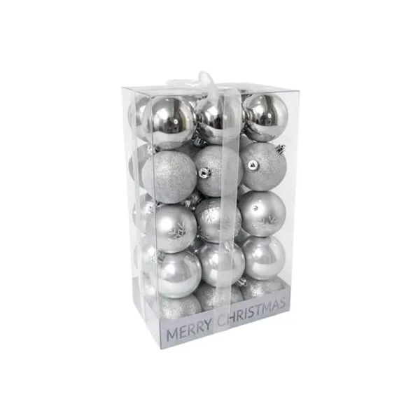 Borlas variadas plateadas 4 cm caja x30