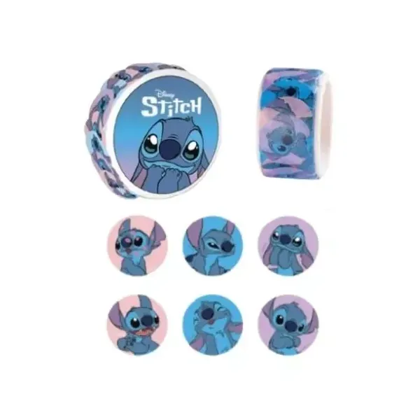 Cinta washi Mooving maw Stitch stickers redondos