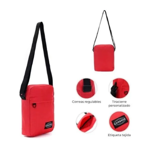 Morral goodpak bolsillo delantero rojo h21 x w16 x5.5 cm