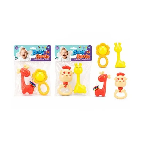 Set de sonajeros 7x12x5 cm x2 en bolsa modelos surtidos