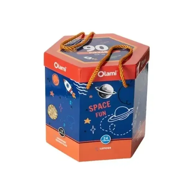 Set de Arte olami espacio hexagonal de escritura x90 piezas