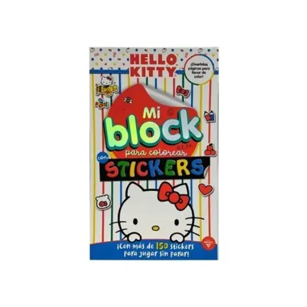 Libro editorial vertice mi block para colorear hello kitty