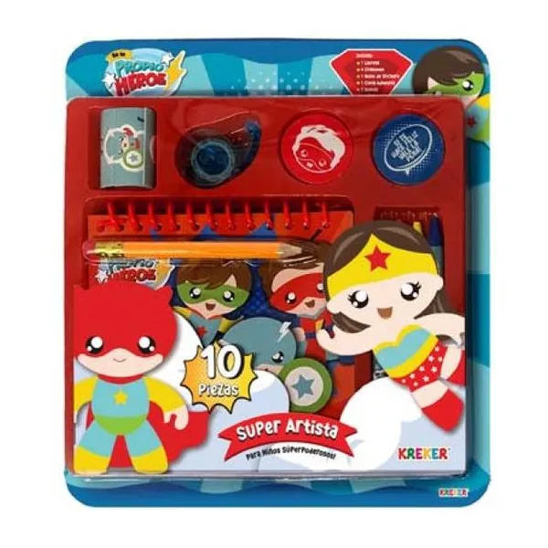 Super artista. kit con 19 elementos